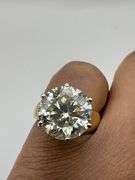 14K Yellow Gold Solitaire 6.77 cts Diamond Engagement Ring