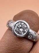 Platinum Round Brilliant Cut Diamond Ring of 1.24ct