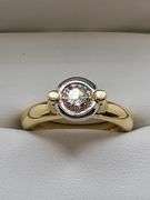 Art Deco 14KT Two Tone Gold and Diamond Ring