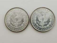 1881 & 1881-O Morgan Silver Dollars, UNC