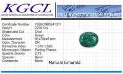 Huge Certified 2230 Ct Museum Size Natural Emerald