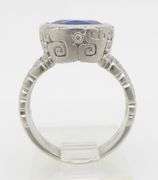 Platinum GIA Certified Blue Sapphire & Diamond Ring