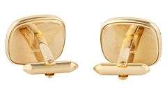 Cushion Cut Lapis Lazulite Cuff links in 14K