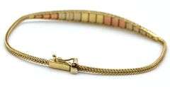 Estate 14K Tri-Color Gold Necklace & Bracelet Suite