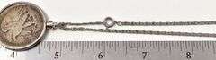 1917 Liberty Half Dollar Pendant Necklace in Sterling Silver