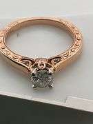 CERTIFIED 14K ROSE GOLD DIAMOND ENGAGMENT RING