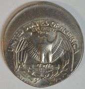 Perfect 20% off-center at 12 o'clock 1978 Washington Quarter error. Gem BU