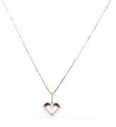 Fashionable 18K WG Diamond Heart
