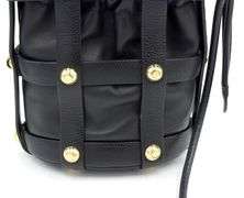 Ferragamo black leather Cage bucket