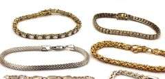 Group lot of 6 Vintage 925 sterling silver bracelets