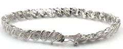 925 Sterling silver cubic zirconia tennis bracelet