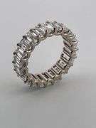 CERTIFIED BRAND NEW 14K WHITE GOLD DIAMOND ETERNITY BAND. 7.50 CARATS OF DIAMONDS