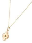 New 0.25ctw Diamond Fluted Clover Pendant Necklace in 14K