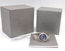 Michele Serein black mother of pearl diamond dial quartz 34mm watch