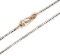 Smooth Feeling 14K WG Snake Style Necklace