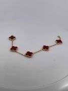 CERTIFIED BRAND NEW 18K YELLOW GOLD CLOVER LEAF BRACELET