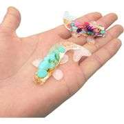 Six Crystal Carp Figures Hand-Poured