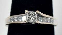 Elegant 14K White Gold Diamond Ring