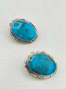 925 Sterling Silver Native American Navajo Turquoise Earrings