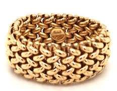 14kt Yellow gold mesh ring