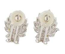 4.92ctw Oval Pink Sapphire and 2.81ctw Marquise Diamond Frame Earrings in 18K