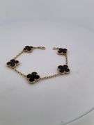 CERTIFIED BRAND NEW 18K YELLOW GOLD CLOVER LEAF BRACELET