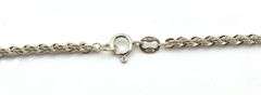 Vintage 925 sterling silver diamond cut rope chain necklace