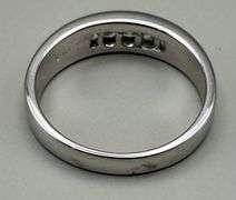 14K White Gold Princess Cut Wedding Band of 1.05ct