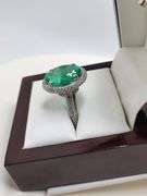 Brilliant 9 ctw Columbian Emerald Statement Ring