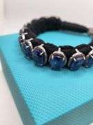 New! +25 ctw all natural topaz and 1.25ct diamond weaved on fabric bracelet