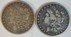 2 Better date Morgan Silver Dollars from 1883-S & 1892-S