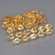 High fire 7.67ct 4x3mm real Brazilian Citrine set!