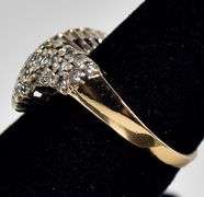 Interesting 14K Yellow Gold Diamond Ring