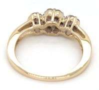 Modern 14K YG Diamond Cluster Ring