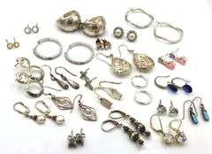 Group lot of Vintage 925 sterling silver earrings