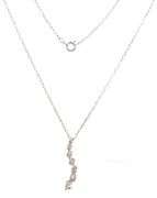 10kt White gold 0.35ctw diamond Journey pendant on chain