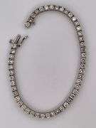 CERTIFIED 14K WHITE GOLD DIAMOND TENNIS BRACELET 7.50 CARATS