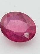 CERTIFIED NATURAL RUBY 3.63 CARAT OVAL SHAPED.