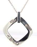 Tiffany & Co 1837 Square pendant on chain