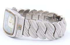 Judith Ripka Blue Mother of Pearl Rectangle Dial Watch