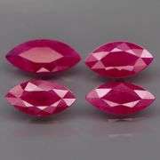 Fantastic 4.73ct set of MARQUISE CUT Burmese Rubies!