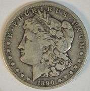 Sharp scarce 1890-CC Morgan Silver Dollar