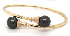 Na Hoku Tahitian pearl bypass bangle bracelet
