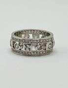 925 Sterling Silver 9mm CZ Triple Row Band