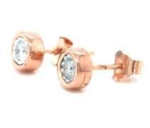 14kt Rose gold 0.25ctw lllusion set diamond stud