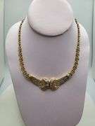 Handcrafted 18ct Gold necklace with over 10ctw of Pave & Baguette Diamonds – 40.3g of Solid Gold, si