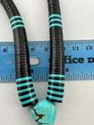 925 Sterling Silver Handcrafted Unique Native American Heishi necklace With Turquoise Jacla Drop Nec