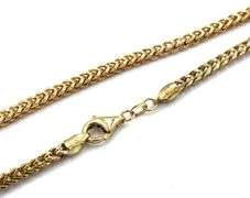 14kt Yellow gold wheat chain necklace