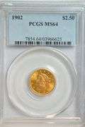 Virtual Gem BU 1902 $2.50 Liberty Gold Piece. PCGS MS64