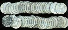 Roll of Nicer 1943-P Lincoln Steel Wheat Cents